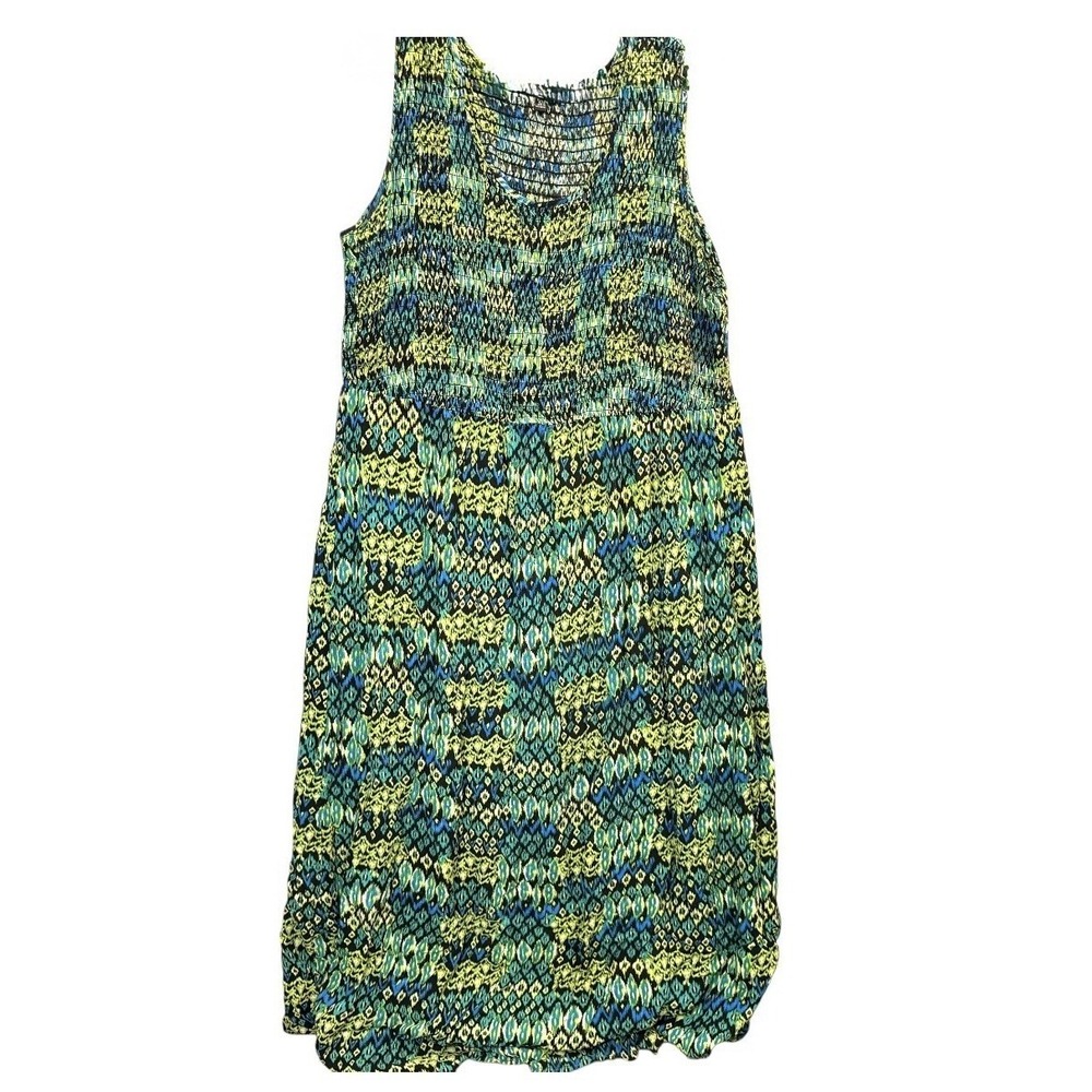 Notations‎ Women's Dress Plus 1X Sleeveless V-Neck Colorful